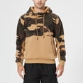 thumbnail image 2 of Mens Color Blocking Easy Camouflage Long Sleeved Hooded Top, 2 of 9