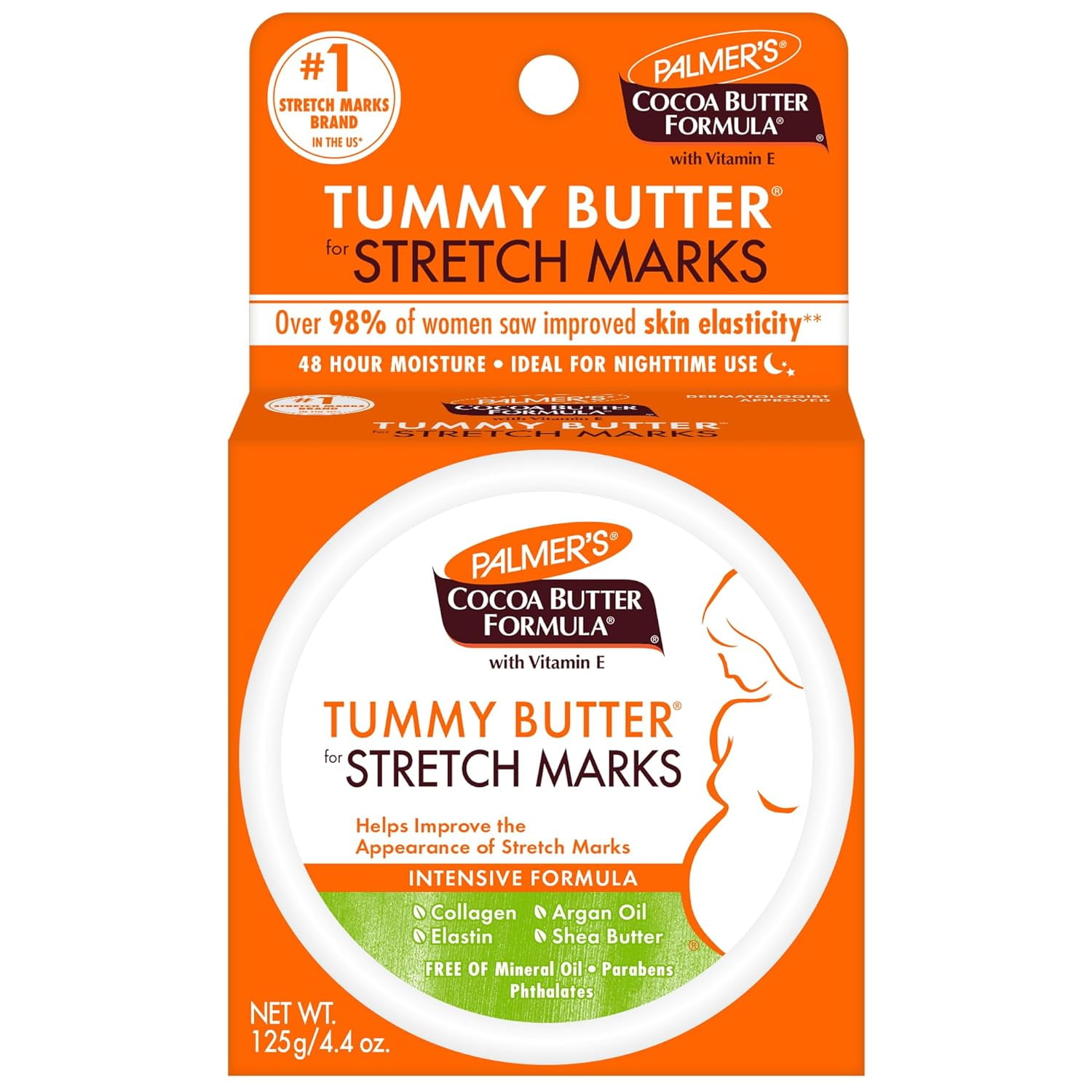 Cocoa Butter Formula Tummy Butter for Stretch Marks With Vitamin E - Pack of 2 by Palmers for Unisex - 4.4 oz Treatment