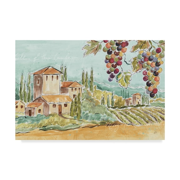 Trademark Fine Art 'Tuscan Breeze I No Poppies' Canvas Art by Daphne Brissonnet