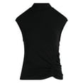 thumbnail image 6 of Scoop Women’s Ruched Mock Neck Top, Sizes XS-XXL, 6 of 6