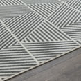 thumbnail image 6 of Loomaknoti Tecopa Symenia 2' x 7' Grey Geometric Outdoor Runner Rug, 6 of 10