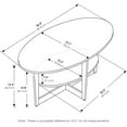 thumbnail image 3 of Simple Design Oval Coffee Table with Bin for Living Room, White Oak/Chrome/Black, 3 of 13