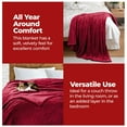thumbnail image 5 of Premium 100% Micro-Polyester Fleece Blanket, Ultra-Plush , Soft, Breathable, All-Season, Perfect for Bed or Couch, Blanket Set , King, Red by Blue Nile Mills, 5 of 7