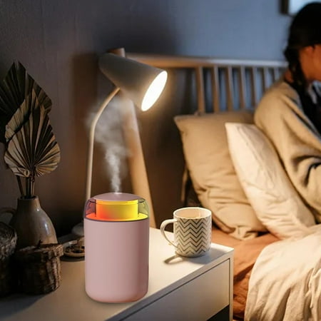 

XZZjjl Home Decor Can C Humidifier for Bedroom 1.2 Liter Top Cool Mist Compact Humidifier for Nursery USB Humidifier with Night Light Auto Shut Off Ultra Silent