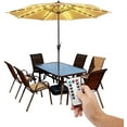 thumbnail image 2 of Patio Umbrella String Lights,8 Modes 104 LEDs Battery Operated, Waterproof Outdoor Umbrella Light,Silver wire,Warm White, 2 of 5