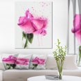thumbnail image 1 of Beautiful Pink Rose Watercolor - Floral Canvas Art Print, 1 of 4