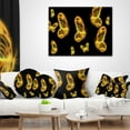 thumbnail image 3 of Designart Fractal Butterflies on Dark Background - Floral Throw Pillow - 16x16, 3 of 4