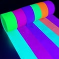 thumbnail image 2 of 1200 feet Glow Crepe Paper Streamers UV Glow Party Neon Streamer Black Light Reactive Fluorescent Neon Paper Party Streamers Glow in The Dark Wedding Birthday Blacklight Party Decorations, 2 of 8