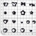 thumbnail image 2 of 170pcs 17 Styles Black and White Acrylic Beads Heart Acrylic Beads Flower Butterfly Candy Star Kawaii Beads Loose Spacer Beads for DIY Jewelry Making Handmade DIY Crafts Keychain, 2 of 6