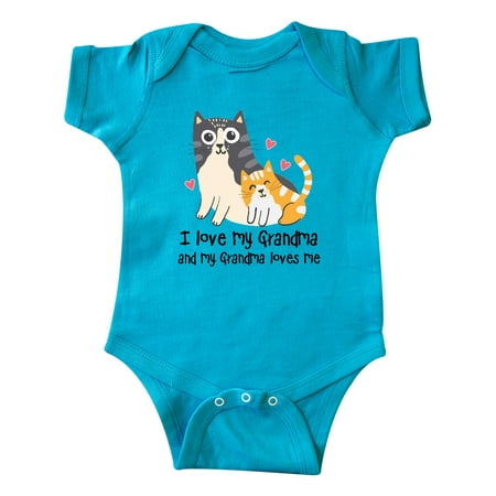 

Inktastic I Love My Grandma Loves Me Cat Gift Baby Boy or Baby Girl Bodysuit