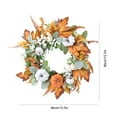 thumbnail image 3 of Herunwer Simulation Pumpkin Maple Leaf Decorative Wreath Suitable For Halloween Thanksgiving Decoration, 3 of 7