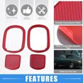 thumbnail image 3 of Unique Bargains Car Seat Adjustment Button Decor Trim Interior for Dodge Challenger 2015-2023 Carbon Fiber Pattern Red, 3 of 6