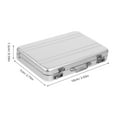 thumbnail image 2 of COOPHYA 1Set Handmade Business Card Box Aluminum Silver Briefcase Shape For Travel, 2 of 8