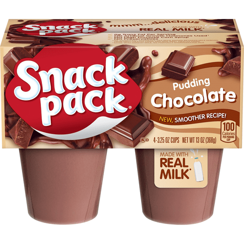 Snack Pack Pudding Cups Chocolate 3.25 Oz. X 4 count (Pack of 4