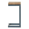thumbnail image 2 of SSyao Modern Industrial Firwood C-Shaped Accent Side Table with Iron Frame, Small, 2 of 7