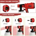 thumbnail image 4 of Cordless Paint Sprayer for for mil*wau*kee Battery, Handheld HVLP Sprayer with 1000ML Container, Electric Paint Sprayer for Painting Ceiling, Fence, Cabinets, Walls (Battery NOT Included), 4 of 7