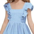 thumbnail image 7 of JUMEYU Big Girls Dress Girls Ruched Dresses Teens Ruffle Flowy Tiered A Line Swing Dress for Girl Size 10-11 (Blue,10-11 Years), 7 of 7