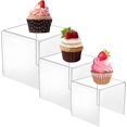 thumbnail image 4 of HESIN 2 sets Clear Acrylic Display Risers Shop Retail Bridge Rack 3inch,4inch,5inch(2 Set Pack), 4 of 8