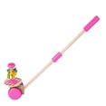 thumbnail image 4 of El juguete creativo de madera para empujar a lo largo del juguete de aprendizaje desarrolla la habilidad para caminar, empujar el juguete, varilla desmontable para niños Rosado CUTICAT Juguetes de empuje para caminar, 4 of 7