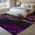 thumbnail image 4 of Marble Black Area Rug 5x8 FT, Non Slip Bedroom Throw Carpet, Purple Gold Art Abstract Vintage Farmhouse Washable Soft Floor Carpet Non-Shedding Rug for Living Room Nursery Dorm Office, 4 of 9