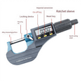 thumbnail image 6 of Symkmb Digital Micrometer, Professional Inch/Metric Measuring Tools 0.00005inch/0.001mm Resolution Thickness Gauge Metal+Plastic Photo Color, 6 of 8