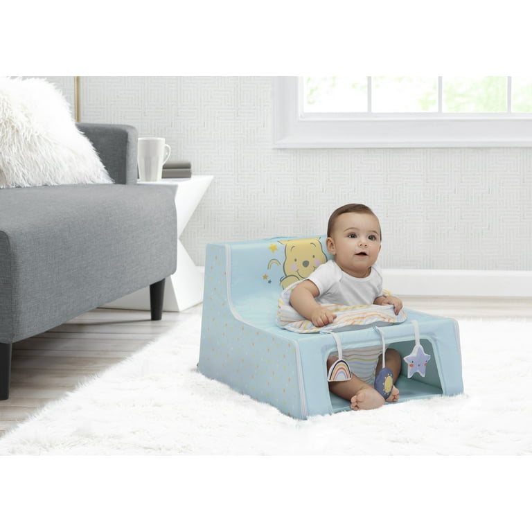 Disney Winnie the Pooh Sit N Play Portable Activity Seat for Babies by Delta Children Floor Seat for Infants