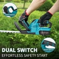 thumbnail image 5 of FOUKUS Cordless Hedge Trimmer Battery Powered: 1000W Electric Bush Trimmer with 21 Inch Dual-Action Blades - Lightweight Garden Shrub Cutter for Bushes, Trees, Lawns, Women & Seniors, 5 of 7