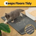 thumbnail image 2 of Conlun 22" x 16" Arched Crossbar Cat Litter Mat,Waterproof & Urine Proof Single-Layer Trapping Mat,Soft EVA Paw-Friendly Design,Gray, 2 of 8