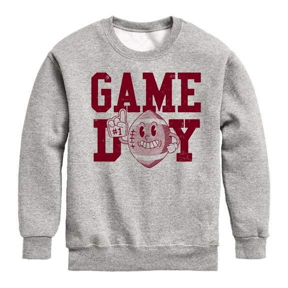 Instant Message - Game Day Football - Toddler & Youth Crewneck Fleece Sweatshirt