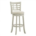 Weston Home Shapel Window Back 29"H Swivel Bar Stool, Antique White