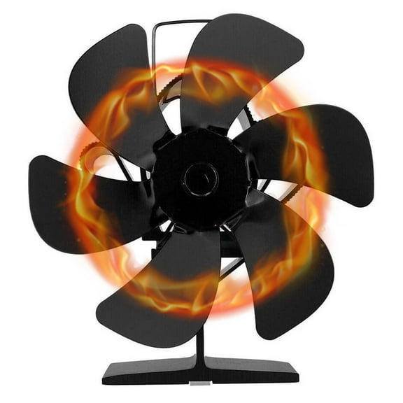 Fireplace Fan 6 Blades Stove Fan Powerless Quiet