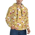 thumbnail image 2 of Sikiie Cute Santa and Reindeer Men's Hoodie, Essentials Hoodie, Sweatshirt, Pullover Hooded Sweatshirt for Men-Large, 2 of 7