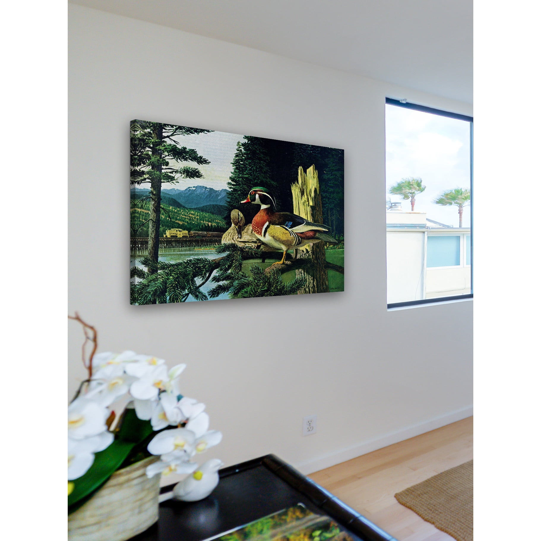 "Roosting Ducks" Painting Print on Wrapped Canvas