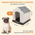 thumbnail image 3 of Casa Para Perro Mediana Poli Pets Berlín Color gris, 3 of 7
