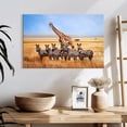 thumbnail image 3 of Elephant Stock African Zebras And Giraffe Wall Art - Horizontal Canvas Wall Art - Living Room Wall Decor - Photography Animal Canvas - Orange And Brown Decor - 24" x 16", 3 of 8