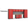 thumbnail image 1 of NewAge Products Pro Series Red 11 Piece Cabinet Set, Heavy Duty 18-Gauge Steel Garage Storage System, Slatwall / Wall Mounted Shelf Included, 1 of 9