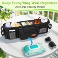 thumbnail image 4 of Organizador para cochecito doble Guiseapue con 2 portavasos aislados, 4 of 6