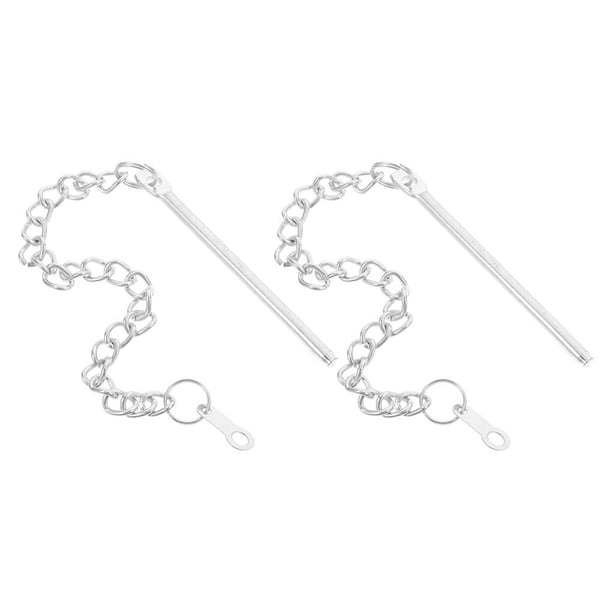 2 cadenas con pasador para sombrilla de patio - Accesorios de fijación metálicos, repuestos para sombrillas de jardín y patio, fáciles de instalar