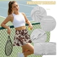 thumbnail image 6 of Xoenoiee Brown Cow Pattern Women Tennis Skirts Elastic Waist Pleated Golf Skort with 2 Pockets Stretchy Athletic Skirt for Pickleball Workout, XL, 6 of 7