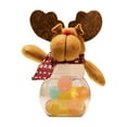 thumbnail image 4 of Christmas Candy Jars with Snowman Santa Elk Lid Plastic Clear Christmas Cookie Chocolate Jar Xmas Snack Food Storage Container for Gifts Holiday Party Favor Supplies,Hanging Ornaments(B), 4 of 4