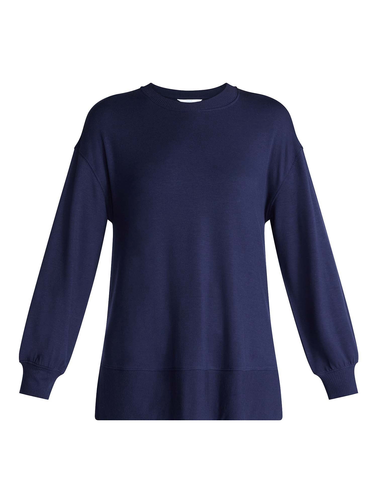 Time and Tru Women's French Terry Tunic Top with Long Sleeves, Sizes XS-XXXL