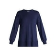 thumbnail image 6 of Time and Tru Women's French Terry Tunic Top with Long Sleeves, Sizes XS-XXXL, 6 of 6