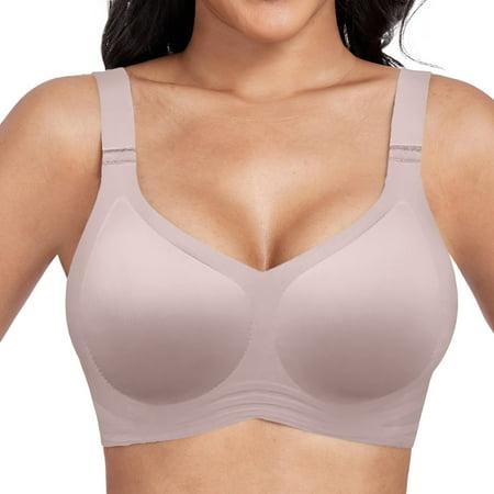 Women s Racerback Full Coverage Unlined Underwire Plus Size Bra 360°Jelly Strip Wireless Soft Bra Bralette Seamless Seamless Push Up No Underwire Seamless