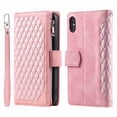 thumbnail image 3 of iPhone XS Max Case, Zipper Wallet Purse Card Slot Premium Soft PU Leather Zipper Flip Folio Wallet with Wrist Strap Kickstand Protective Cover,Rosegold, 3 of 8