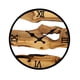 thumbnail image 1 of Reloj de pared de madera silencioso, rústico, decoración de pared hueca para oficina, dormitorio, cocina y sala de estar. Números romanos, 1 of 8