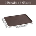 thumbnail image 3 of Imitation Wood Grain Rectangular Serving Tray, Heavy Duty Pp Plastic Decorative Tray for Living Room Coffee Table, Hotel Restaurant Tea Cup Storage, Dark Brown Harlik, 3 of 9