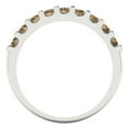 thumbnail image 5 of 0.63 ctw Wedding Band for Women - 18K White Gold Simulated Champagne Diamond Stackable Eternity Ring, 5 of 6