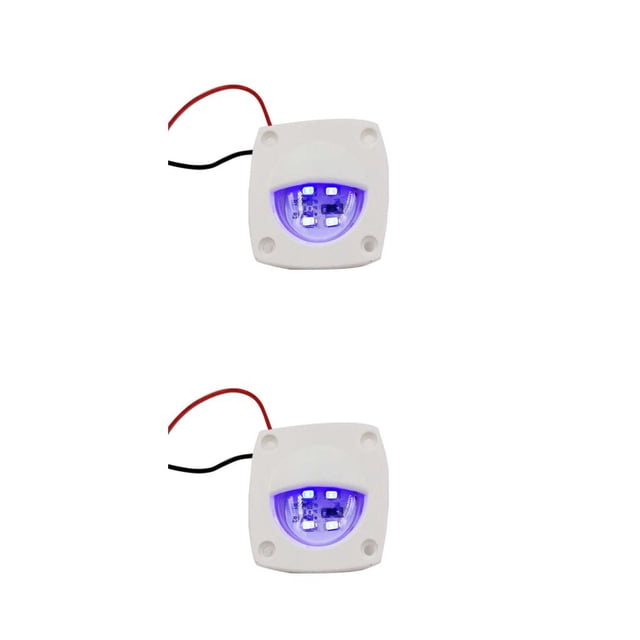 sweethay Courtesy Light Hard Shell Yacht Accessories Replaced Wall-mounted Hardware Lamp Lamps Boat Bulb Saving Cabin Supplies LED Space Blanco 2piezas