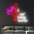 thumbnail image 5 of Handmadetneonsign Music Is What Feelings Feel Like Led Sign, Music Neon Light, Music Note Neon Sign, 5 of 5