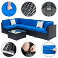 thumbnail image 4 of GoDecor Outdoor Black PE Rattan 7 Pieces Sectional Sofa, Patio Furniture Set, Outdoor Sectional Set with Cushionsm Black Wicker, 4 of 7